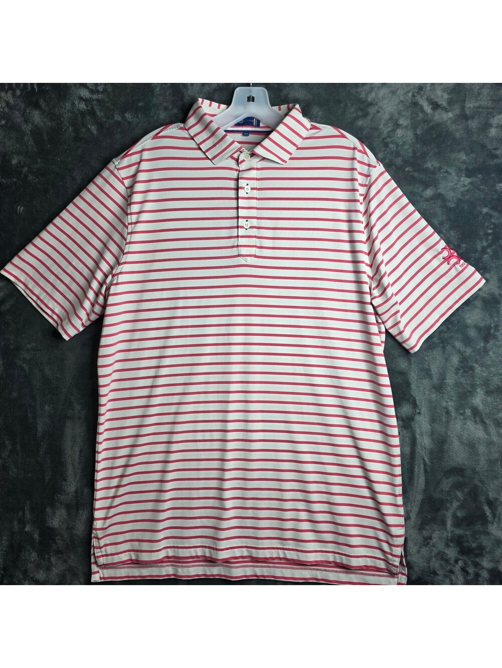 Stitch Golf Stripe Polo Golf Shirt Men’s M/L Performance Mesh Stretch